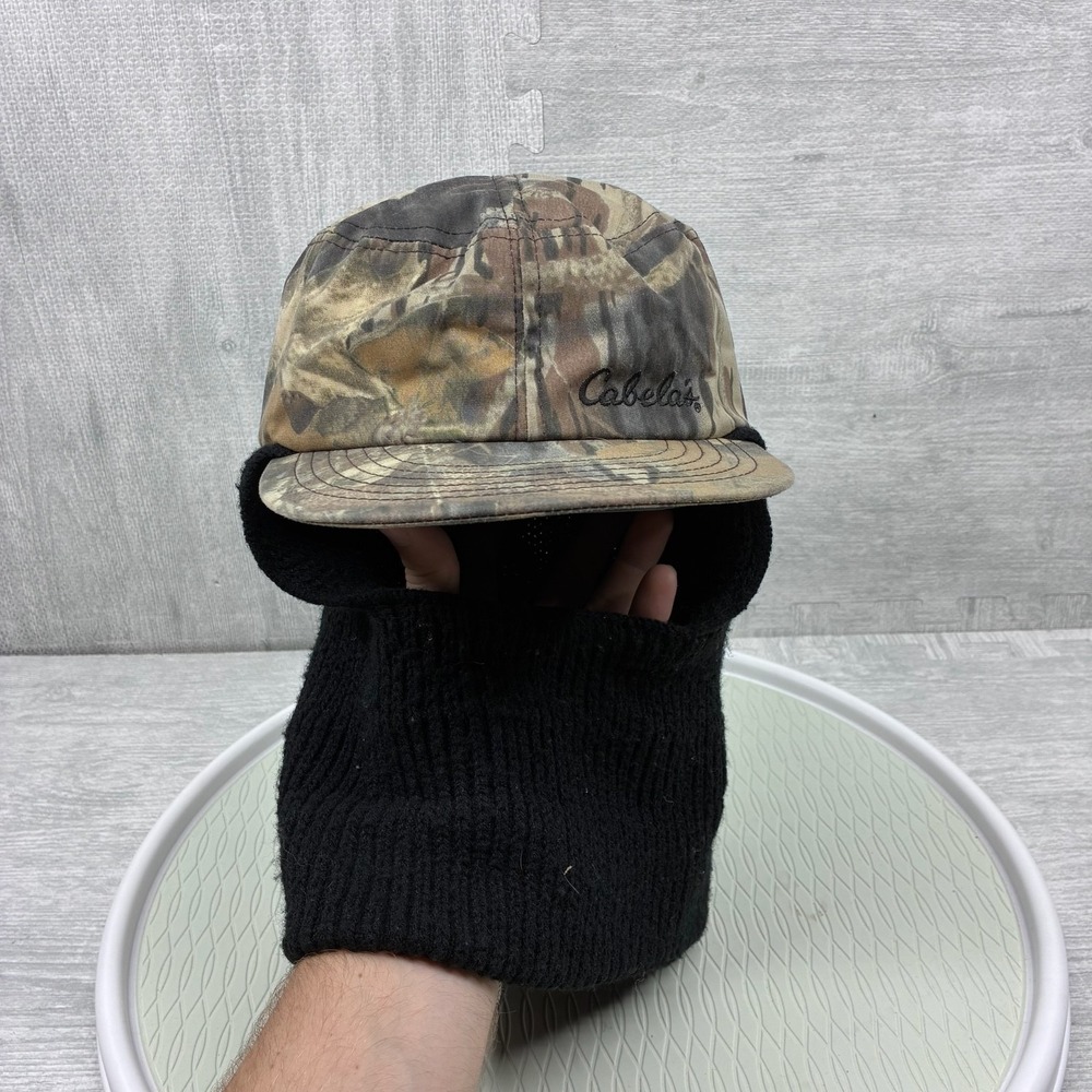 Vintage Cabela's Camo Hat Cap Fitted Large Realtree Camouflage Neck Warmer Scarf